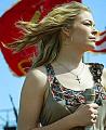 Country singer Leann Rimes perfoms the national anthem before the start of the Daytona 500 race 