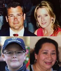 Savvas Savopoulos, 46; Amy Savopoulos, 47; their son, Philip; and housekeeper Veralicia Figueroa, 57,