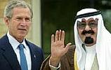 President Bush with Crown Prince Abdullah of Saudi Arabia in Crawford, Texas in April, 2002 (AP) 