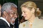 Kofi Annan and wife Nane